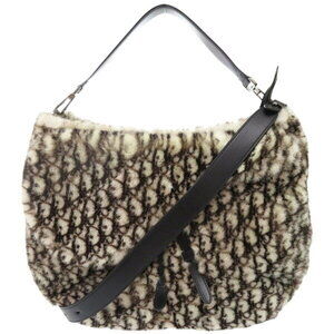 Christian Dior Oblique Saddle Bag Beige Mink Shoulder